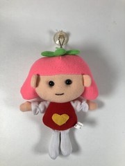 Window Cling Plush Doll Figure Pink Green Hair Yellow Heart 6” Made In China