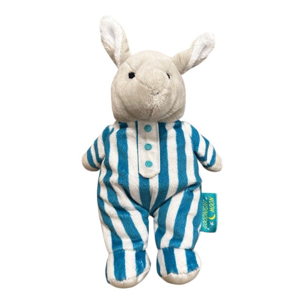 Kids Preferred GOODNIGHT MOON Bunny Rabbit Stuffed Animal With Striped PJs 10”