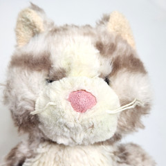 Mary Meyer Marshmallow Zoo Plush Beanie Cat Kitty 10″ Tan Brown Stripes