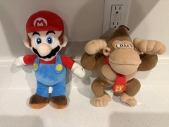 Super Mario Plush Toys – 12 inch Mario, 10 inch Donkey Kong