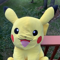 Pokemon Pikachu Plush 18″ Tall Toy Stuffed Animal Red Cheeks Tongue Out Yellow