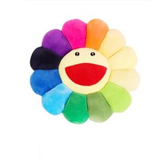 17″ Sunflower Flower Plush Pillow,Smile Face Cushion Colorful Home Bedroom Decor