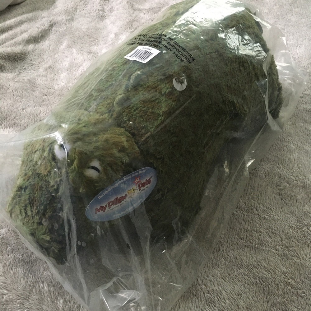 Rare Sealed *NEW* Alli Alligator Pillow Pet 2009 21” Pillow Pets Vintage