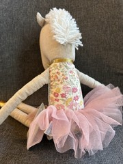 Alimrose Handmade Yvette Unicorn Doll Rose Garden