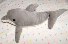 17″ Sea World Gray Dolphin with Blue Eyes Super Soft Plush Stuffed Animal
