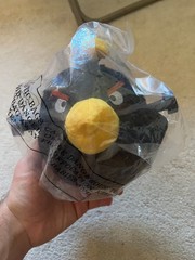 Angry Birds Seasons Frankenstein Black Bomb Plush ~ 2011 5″ CWT Collection