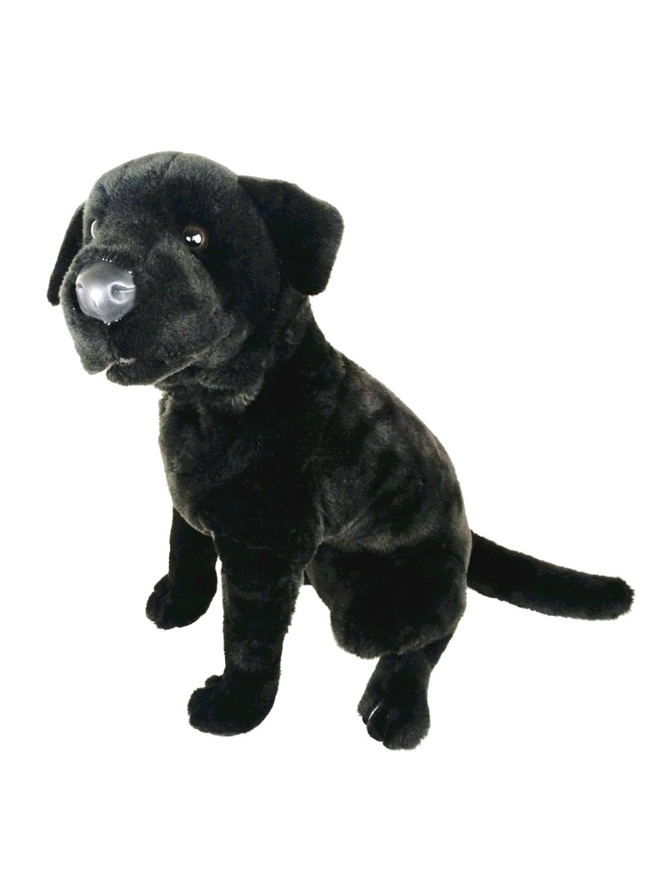 E&J Classic Black Labrador Retriever Realistic Dog Plush Large 28″ Stuffed Vtg
