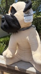 Stuffed Pug Large 28” Toy Factory Dog Plush Floppy Super Cute Clean Beige Black