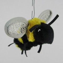 Ikea 3.25″ Mini-Bumblebee Black Yellow Gray Skogsduva Plush Stuffed 805.769.27