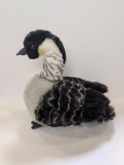 Jaag Nene Hawaiian Goose Realistic Plush Stuffed Bird Brown White Black 11 Inch