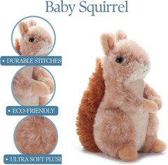 Soft and Cuddly Brown Squirrel Plush Toy – 6 Inch Kids’ Gift for Any Occasion