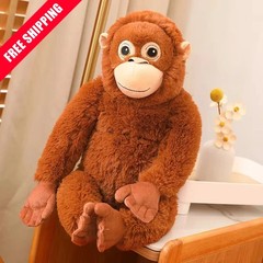 IKEA Djungelskog Punch Orangutan Plush 26in Brown Monkey Stuffed Toy