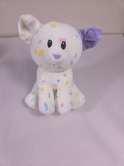 Ty Baby 2018 SPRINKLES Spotted Confetti Puppy Dog 7” Plush Purple Ear Sewn Eyes