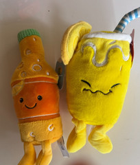Plush Gigglescape Drink Lot – Lemonade & Orange Soda toys – New FREE SHIPPING!