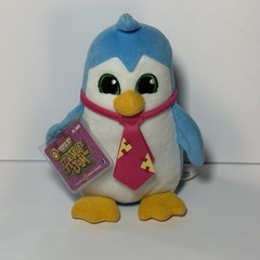 2016 Animal Jam Blue Penguin Plush with Pink Tie Unused Code