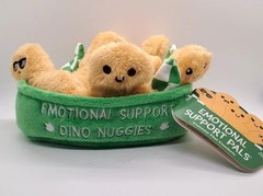 Emotional Support Dino Nuggies Plush Chicken Nuggets Set NWT 2025 Fun Gift