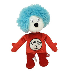 DR SEUSS UNIVERSAL STUDIOS THING 2 STUFFED ANIMAL PLUSH TOY DOLL BLUE HAIR 12″