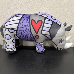 ROMERO BRITTO zoo plush RHINO Limited Edition NO 158/500 + Tag