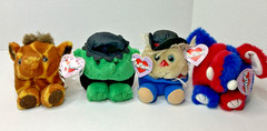 Puffkins Lot of 4 Plush Stars 2000 Patches 1999 Ginger 1997 Stitch 1999 w/Tags