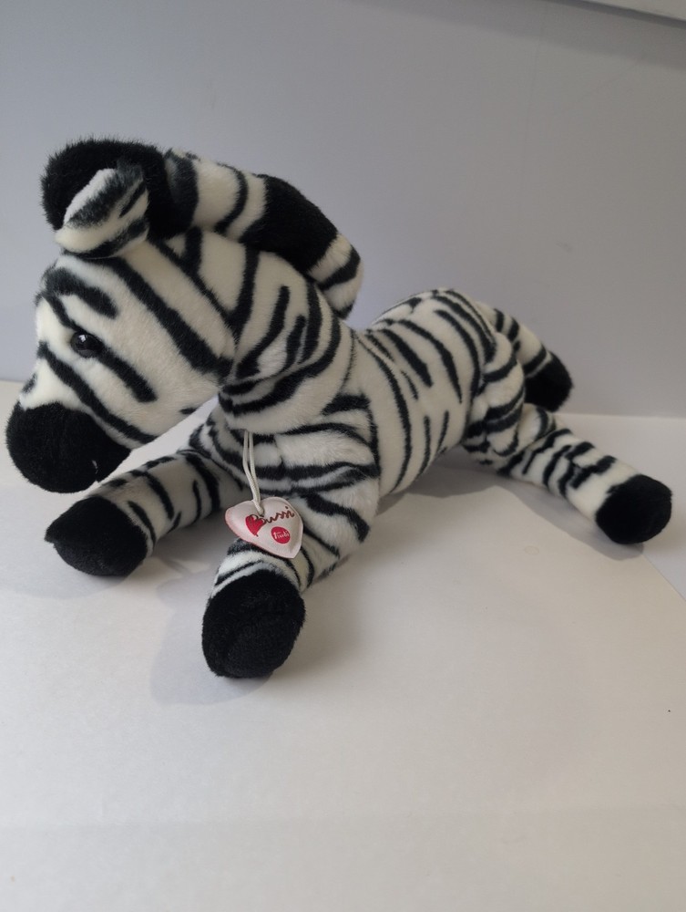 WWF Oasi Trudi Zebra Plush Stuffed Animal 11″ Made In Indonesia