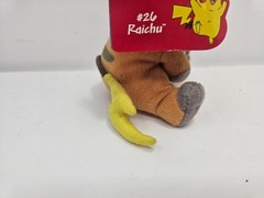 Vintage 1999 Hasbro Pokemon Raichu #26 Bean Bag Plush Toy with Tag Hasbro C-270A