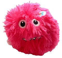 Goffa Monster Face Plush Toy Stuffed Animal Pink Plushiest Brand Soft Ball 6 in