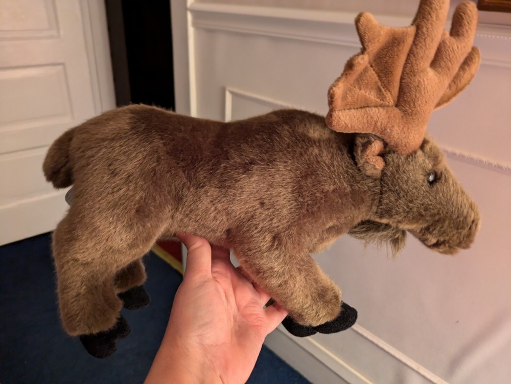 CABIN CRITTERS Moose 14″ H x 16-1/2″ W Plush Stuffed Animal Brown 2011