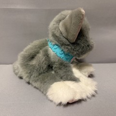 Tyco Kitty Kitty Kittens Cat Plush Gray and White with Original Collar 6 Inch