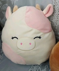 Squishmallows Farm Animals Cow Horse Pig Dog Kellytoy Plush Stuffed Lot Of 4
