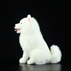 11” Large Samoyed Stuffed Animals – Lifelike Dog Puppy Pillow Decor