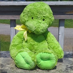 Animal Adventure Turtle Green Yellow Brown Shell Stuffed Animal Plush 16”