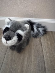 Realistic Raccoon Plush Woodland Forrest Friends Long Fluffy Tail