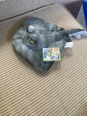 stingray plush K&M INTERNATIONAL 1999 STUFFED ANIMAL 14″ OCEAN STINGRAY