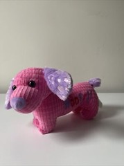 Plush Small Pink “WOOF U” Dachshund Puppy 10″
