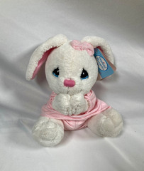 2006 Precious Moments Prayer Pal Bunny Plush White Pink Stuffed Animal With Tag