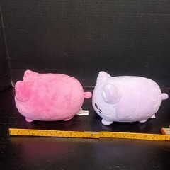 Tasty Peach Meowchi 8″ Plush Lot Of 2 Purple & Pink