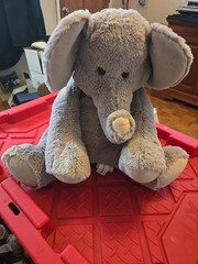 Hot Water Bottle Plush Warmie Elephant 17″ Gray Pre-owned w/o hot water bottle