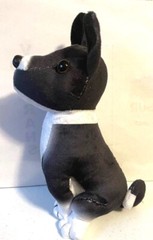 8 inch Sitting Stuff Basenji Puppy Blk/white……Buy one get one free