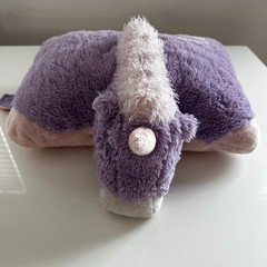 Pillow Pet Pee Wee Purple & Pink Unicorn Plush Toy 12″ Wide Foldable Kids Soft
