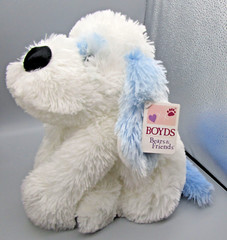 BOYDS BEARS & FRIENDS~White SPOTTIE Cuddle-Fluff W/Tag Plush Stuffed Animal