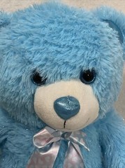 Yangzhou Great Imp & Exp Co Turquoise Blue Sparkle Bear Shiny Feet & Ears 16”