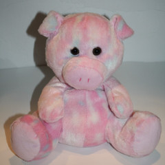 Tie Dye Pig Pink Blue Plush Piglet 12″ Soft Stuffed Farm Animal Toy Plastic Eyes