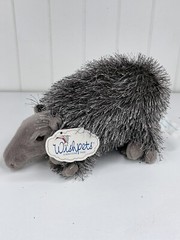 Wishpets Stuffed Possum Opossum “Spark” Vintage 2002 Plush 9” RARE Grey Silver