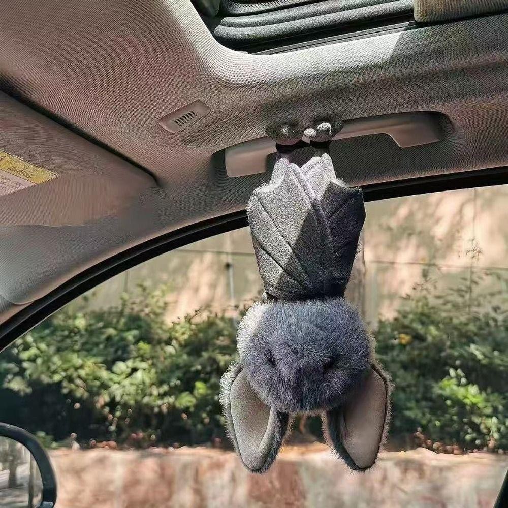 Kartoon 22cm Bat Cartoon Funny Design Plushies Soft Stuffed Grey Animal Car Gift