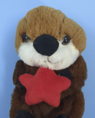 Sea Otter With Red Star Fish Plush 8″ Stuffed Animal by Wild Republic