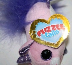 Purple Fuzzee Tails ABRA Born 7/4 Pink Unicorn 5″ Plush Stuffed Animal Soft NEW