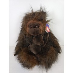 People Pals Stuffed Animal Plush Brown Orangutan Monkey & Baby Roughly