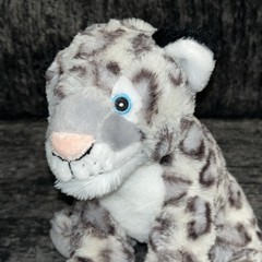 Adventure Planet Snow Leopard Plush 9” Stuffed Animal Blue Eyes Wildlife Toy