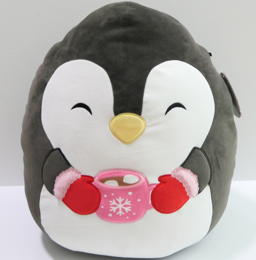Original Squishmallows Luna The Penguin w/ Hot Cocoa 16″ Plush 2025 Xmas w/ Tag