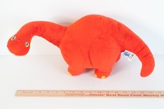 Manhattan Toy Dinosaur 17″ Plush 2003 Vintage Red Yellow Brontosaurus Rare